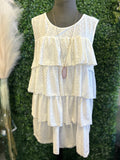 Layered Ruffle Eyelet Tank