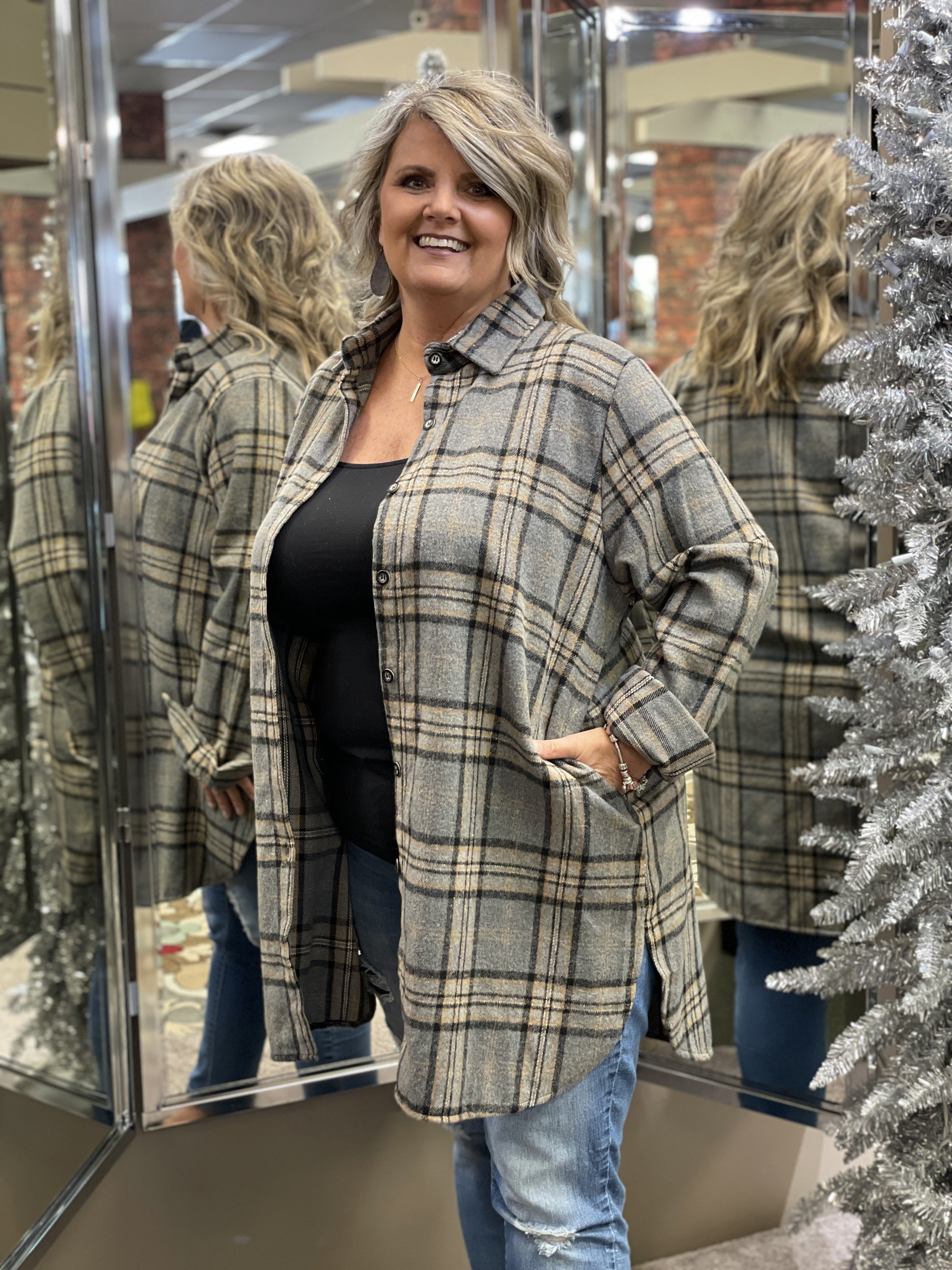 Gray Flannel Shirt/Dress