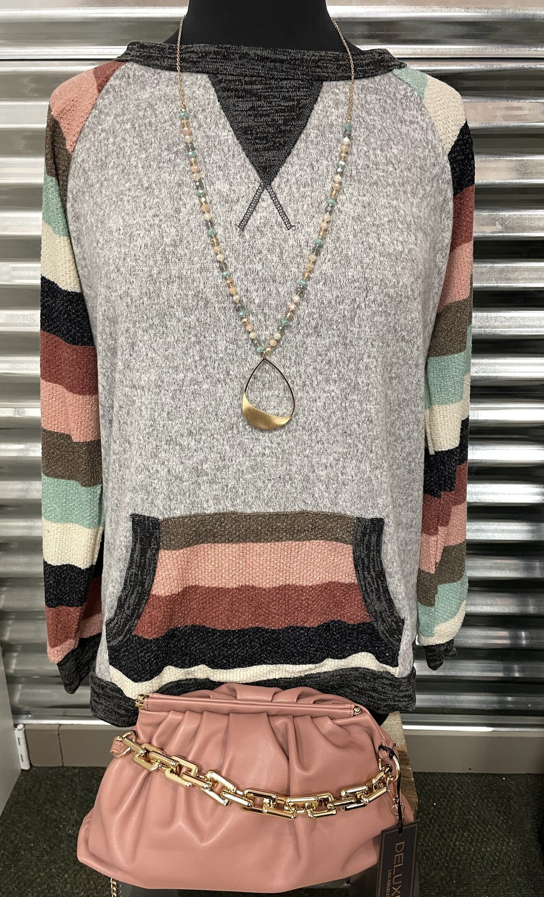 Striped Hacci Pullover