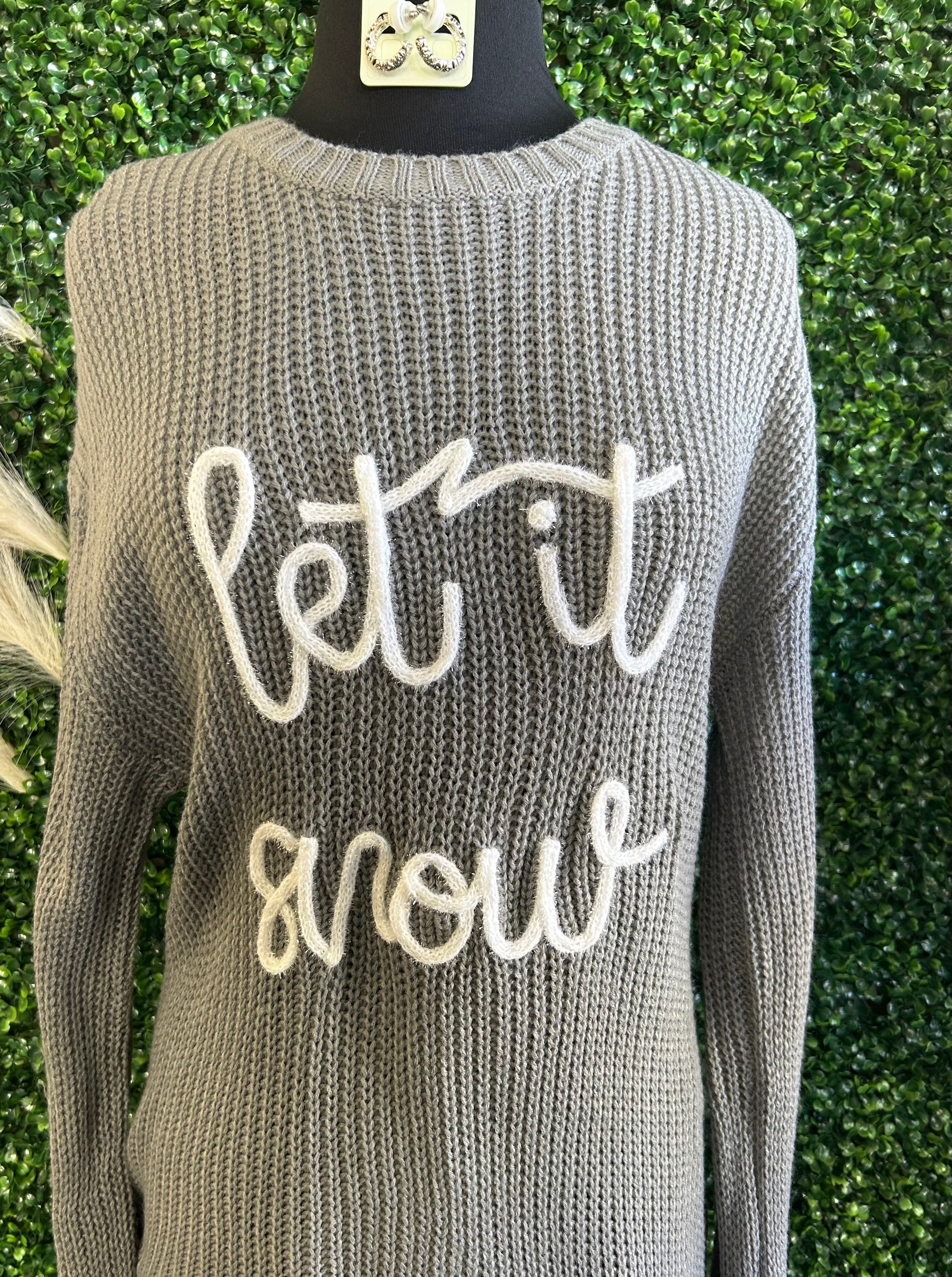 Let It Snow Knit Sweater