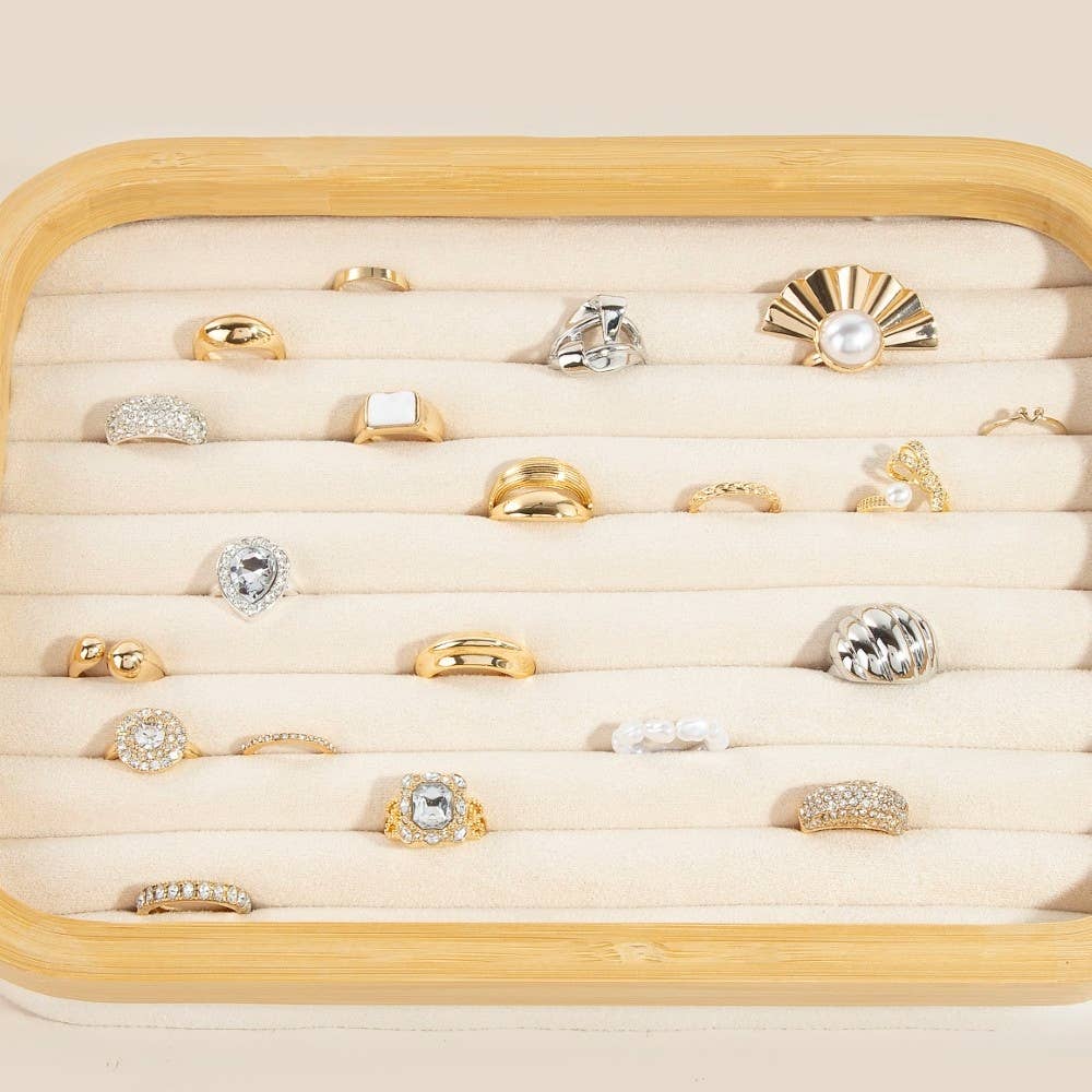 Bracelet Ring Wooden Jewelry Display Box: WOOD