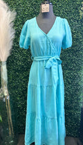 Mint Tie Waisted Dress