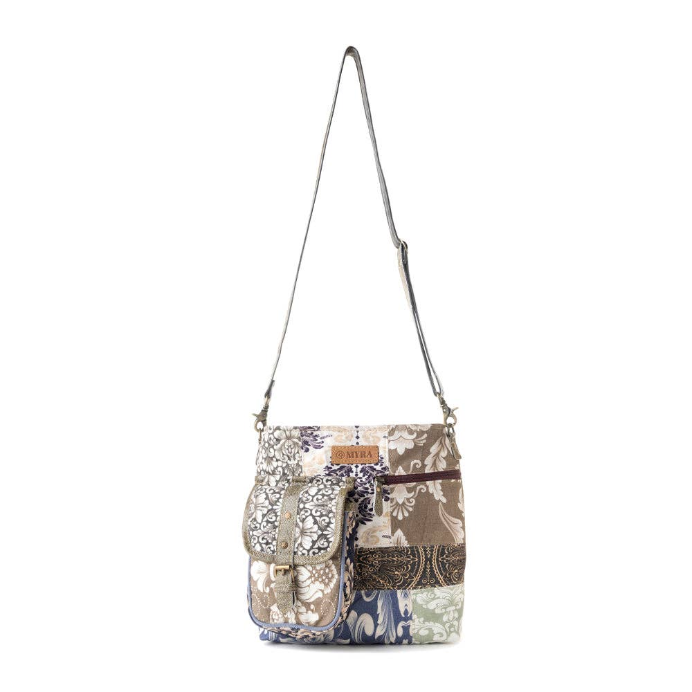 Mossbloom upcycled canvas Bag for Women in olive: Olive