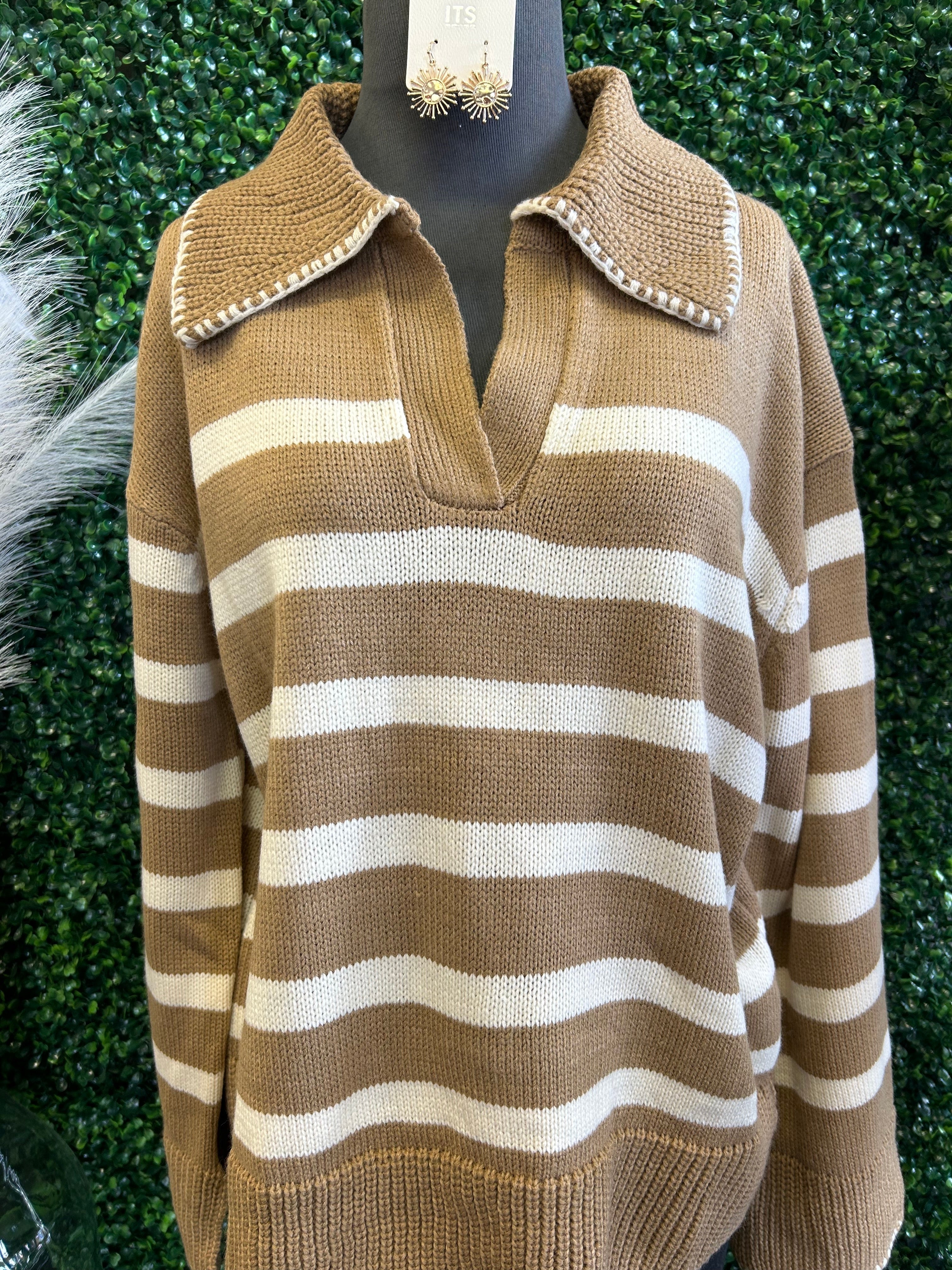 Striped Knit Sweater