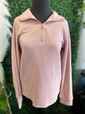 Blush 3/4 Zip Pullover