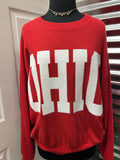 Ohio Print Ribbed Sweatshirt