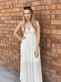 Cream Lace Maxi Dress
