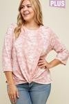 Tie dye front knot top