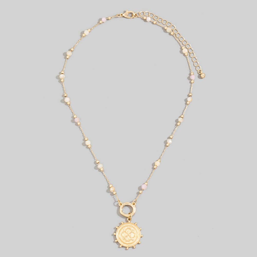 Clover Coin Pendant Necklace: GDMT1