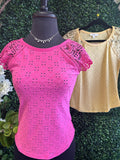 Eyelet Embroidery Knit Top