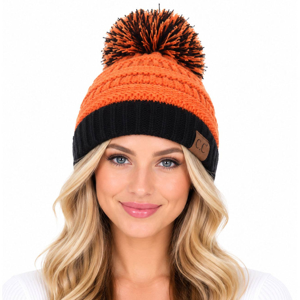 C.C Team College Color Game Day Beanie: 04. Blue/White