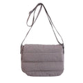 Afton Quilted Foldover Crossbody: Gray