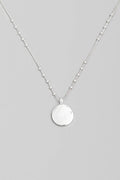 Gold Dipped Coin Pendant Chain Necklace: S