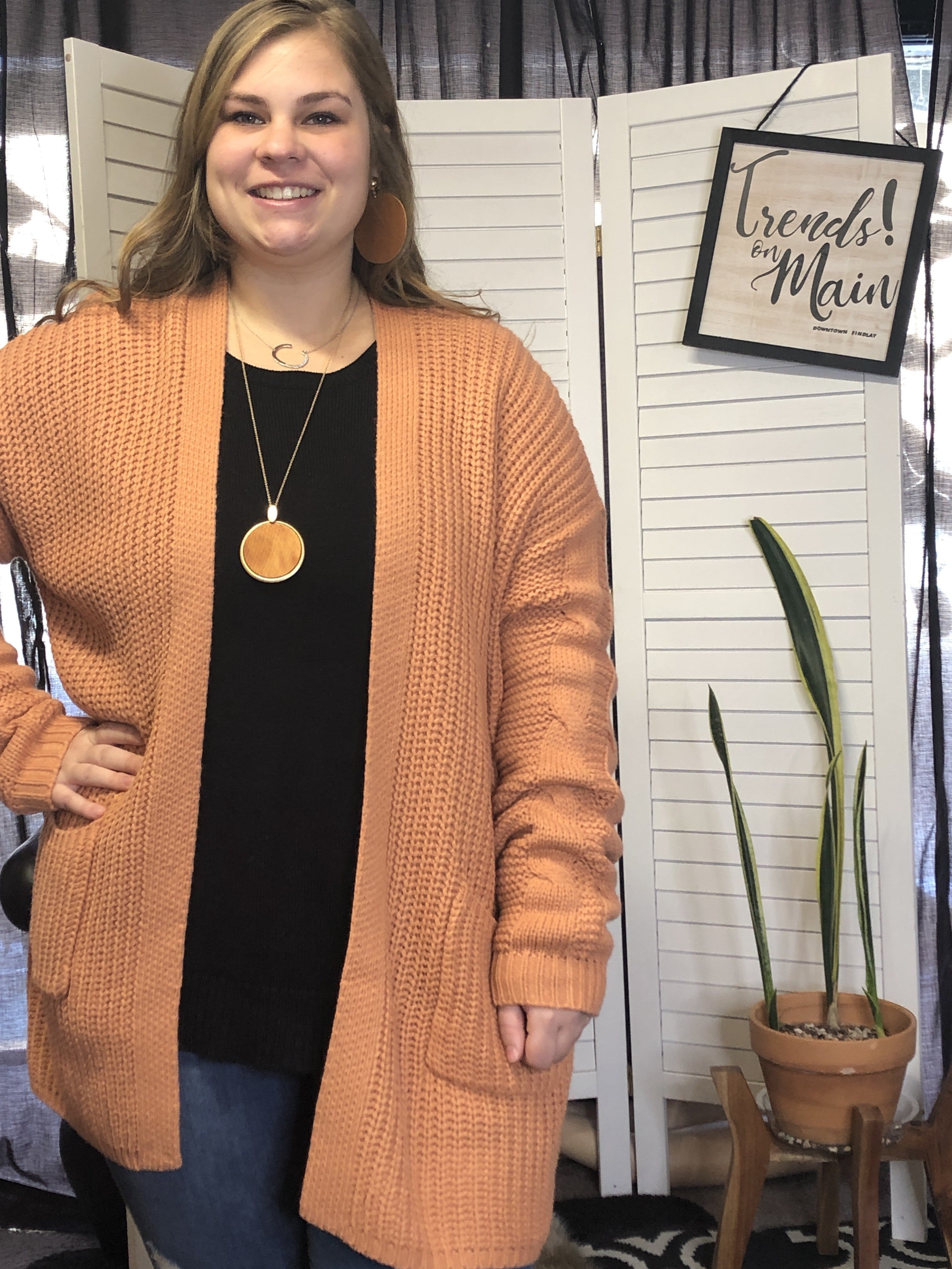 Cable Knit Sweater Cardi