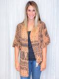 Camel Boho Cardi