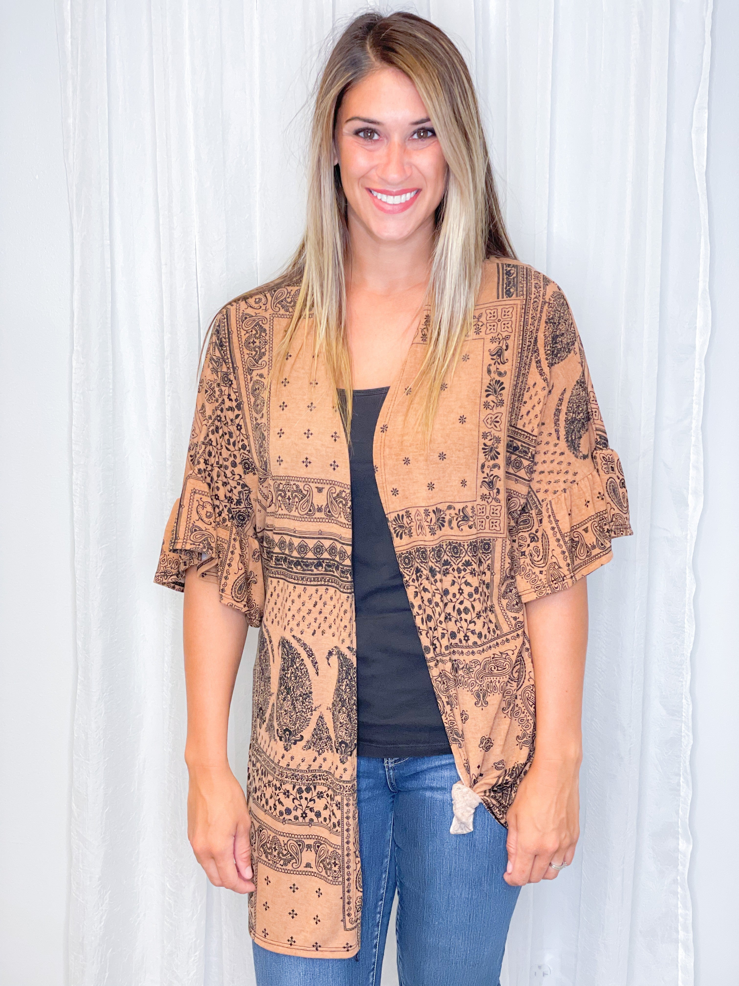 Camel Boho Cardi