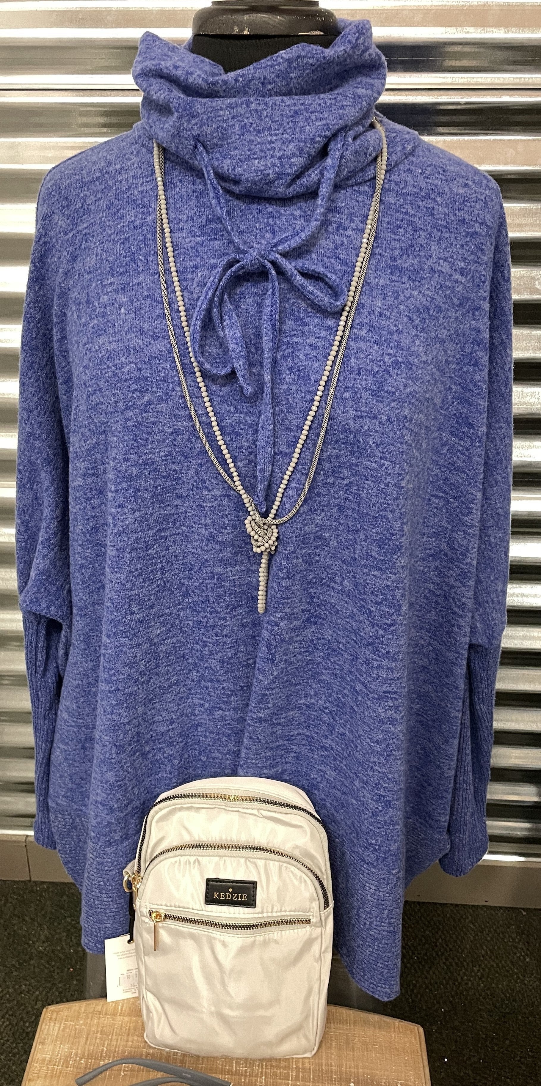 Brushed Cowl Neck Sweater