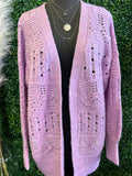 Lilac Crochet Cardi