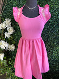 Embroidery Ruffle Mini Dress