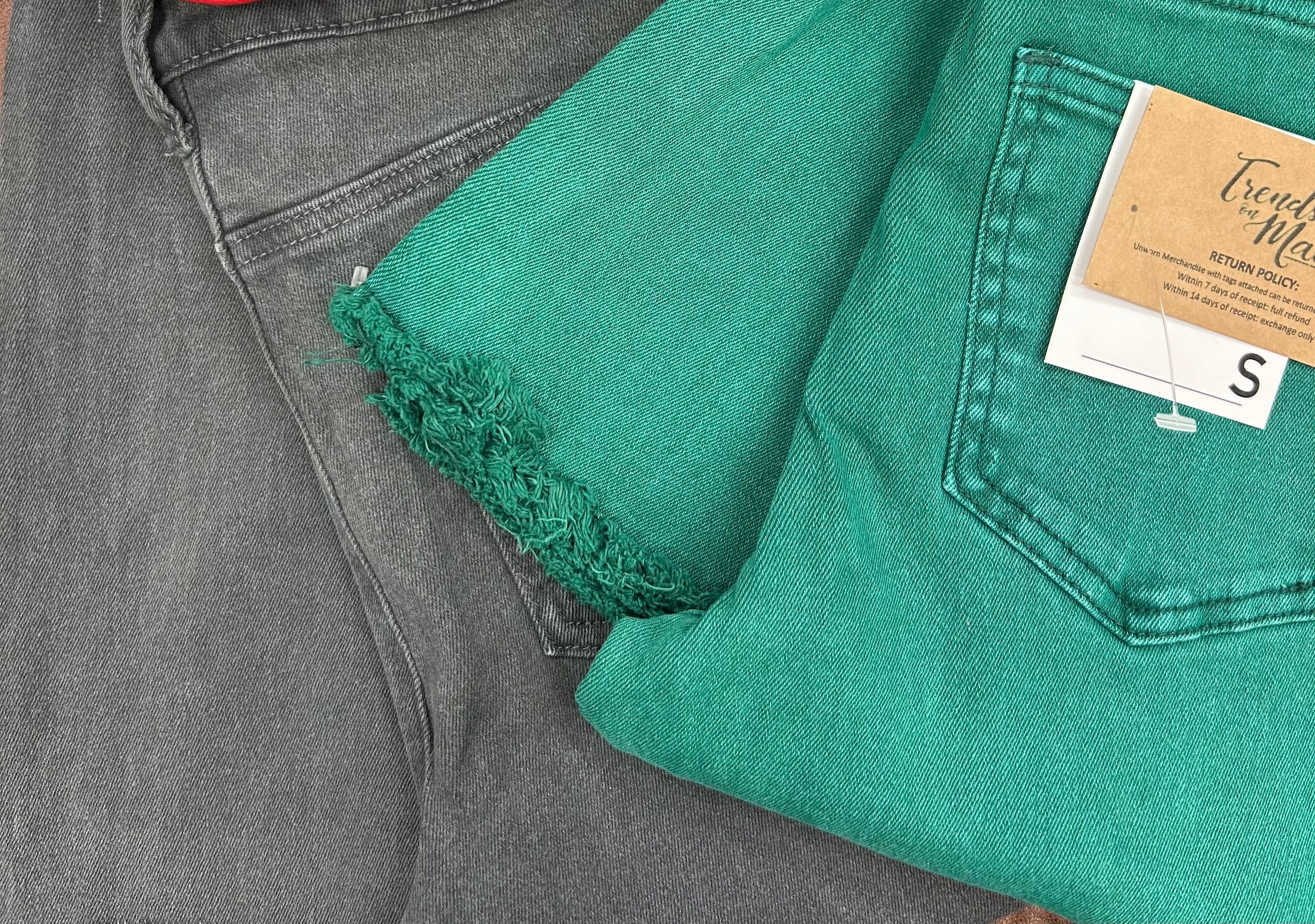 Acid Wash Frayed Straight Hem Wide Leg Pants