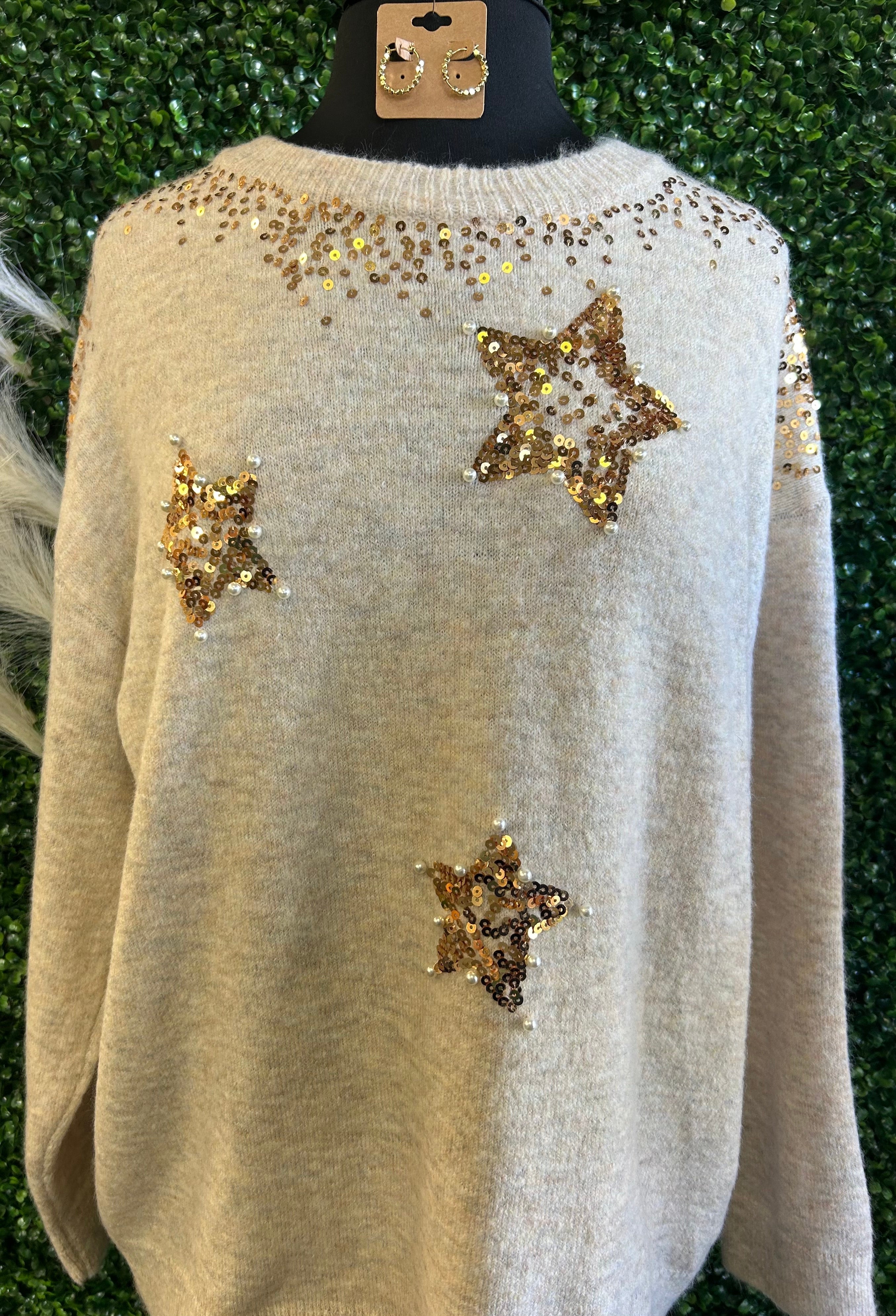 Star Sequin Sweater