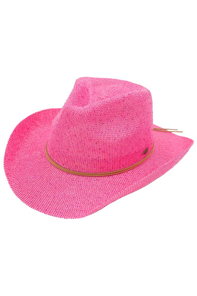 C.C Sequin Cowboy Hat: Beige