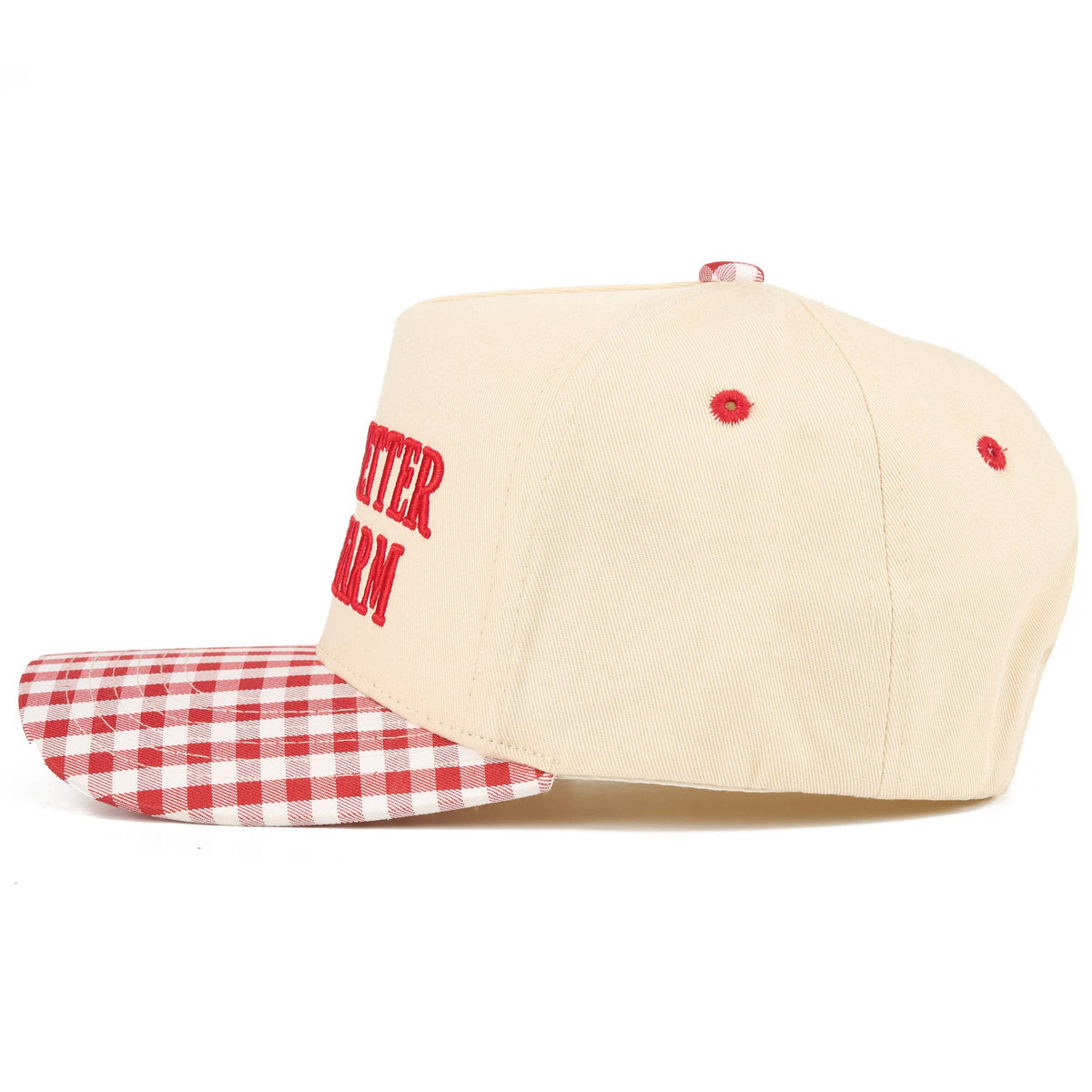 C.C LIFE IS BETTER ON THE FARM Letter Two Tone Trucker Hat: Brown/Brown