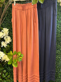 Elastic Waist Wide Leg Pants