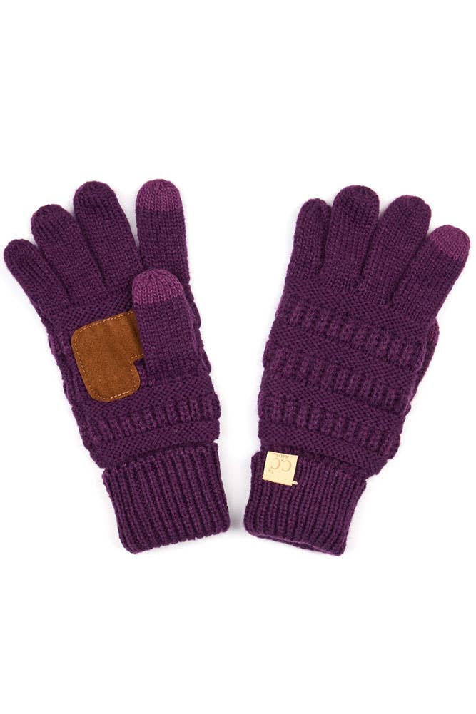 C.C Kids Knit Gloves: Beige