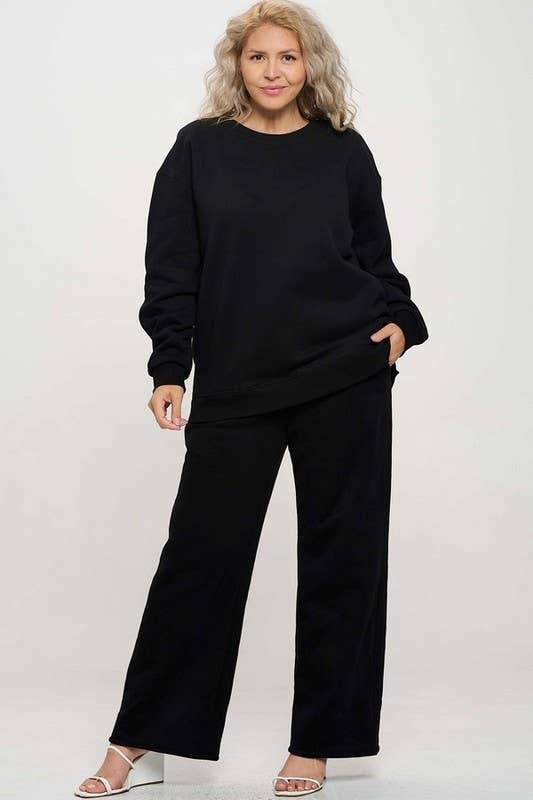Women's Cozy Fleece Oversized Sweatshirt: Smokey Olive / XXL
