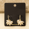 Pearl Beaded Fringe Drop Earrings: G