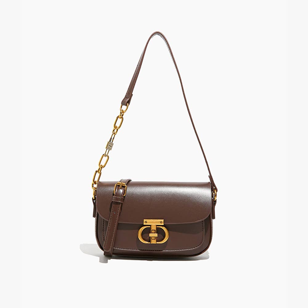 Retro Fashion Single Shoulder Bag: Black