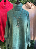 Mock Neck Brushed Fleece Pullover