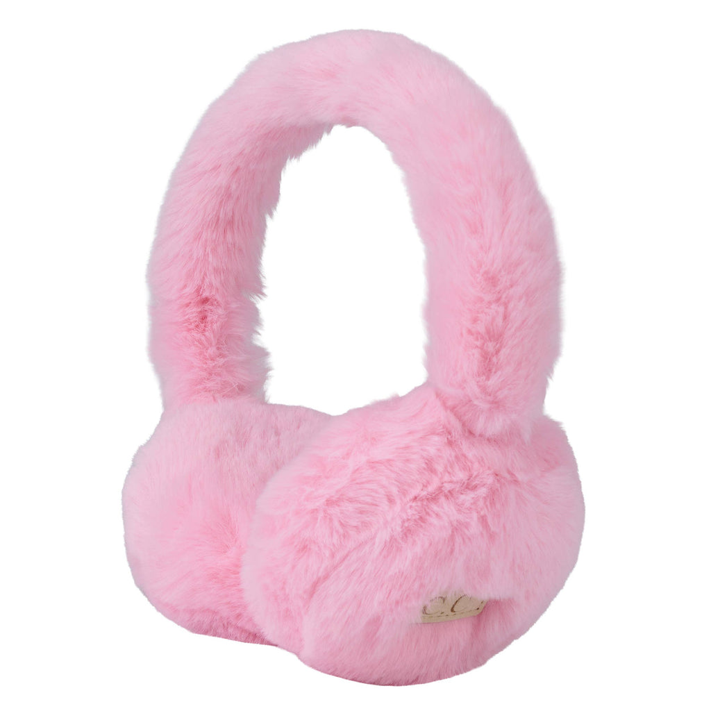 C.C Kids Faux Fur Solid Earmuffs Ear Warmer: Pink