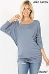 3/4 dolman sleeve basic top