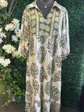 Print Tiered Midi Dress