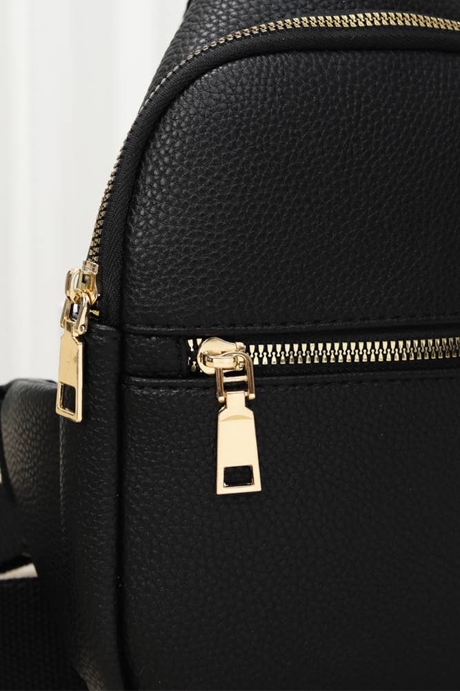 Solid PU Sling Bag: Turquoise