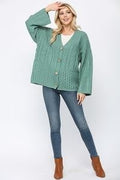 Texture Cardi w/ Buttons