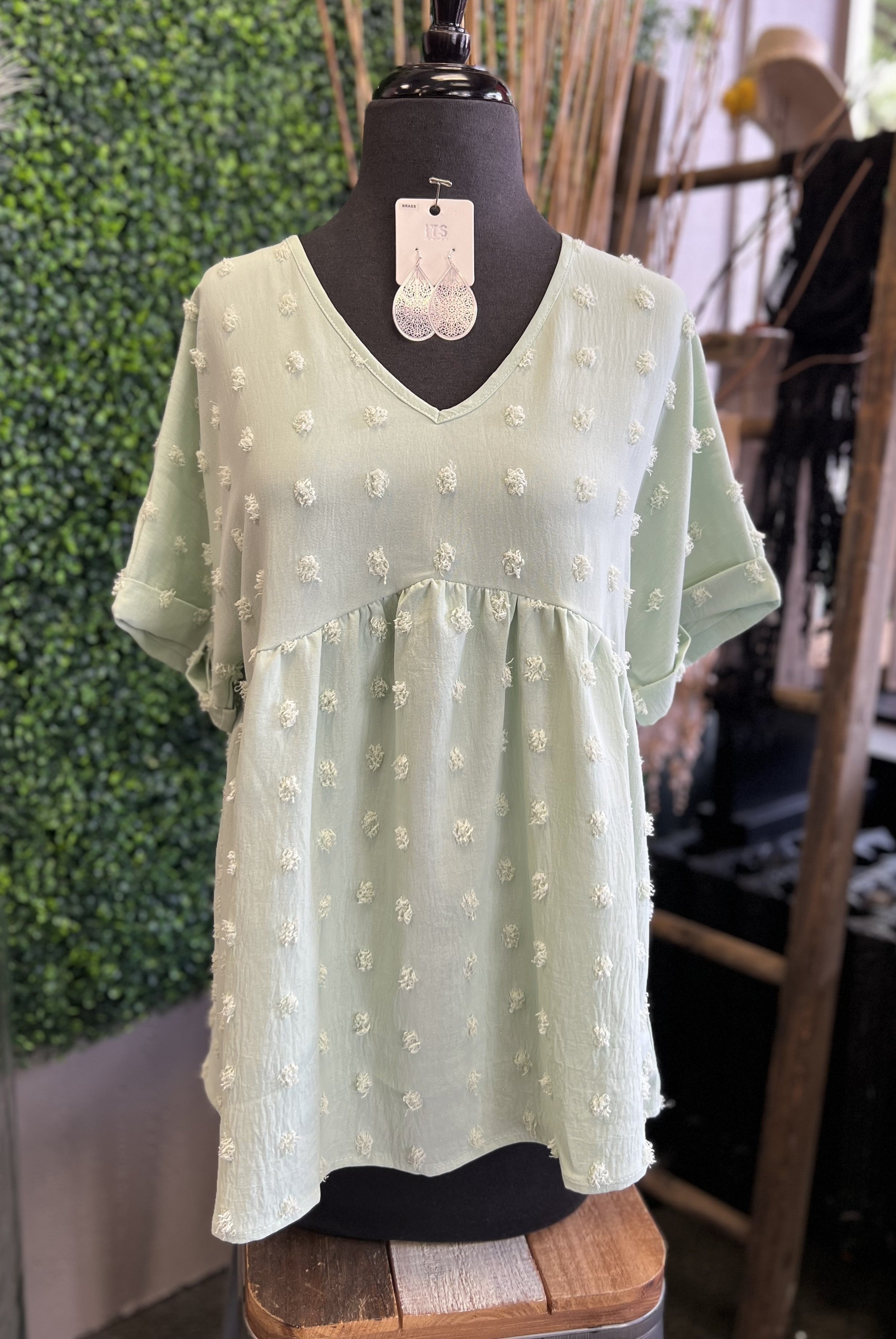 Swiss Dot Chiffon Top