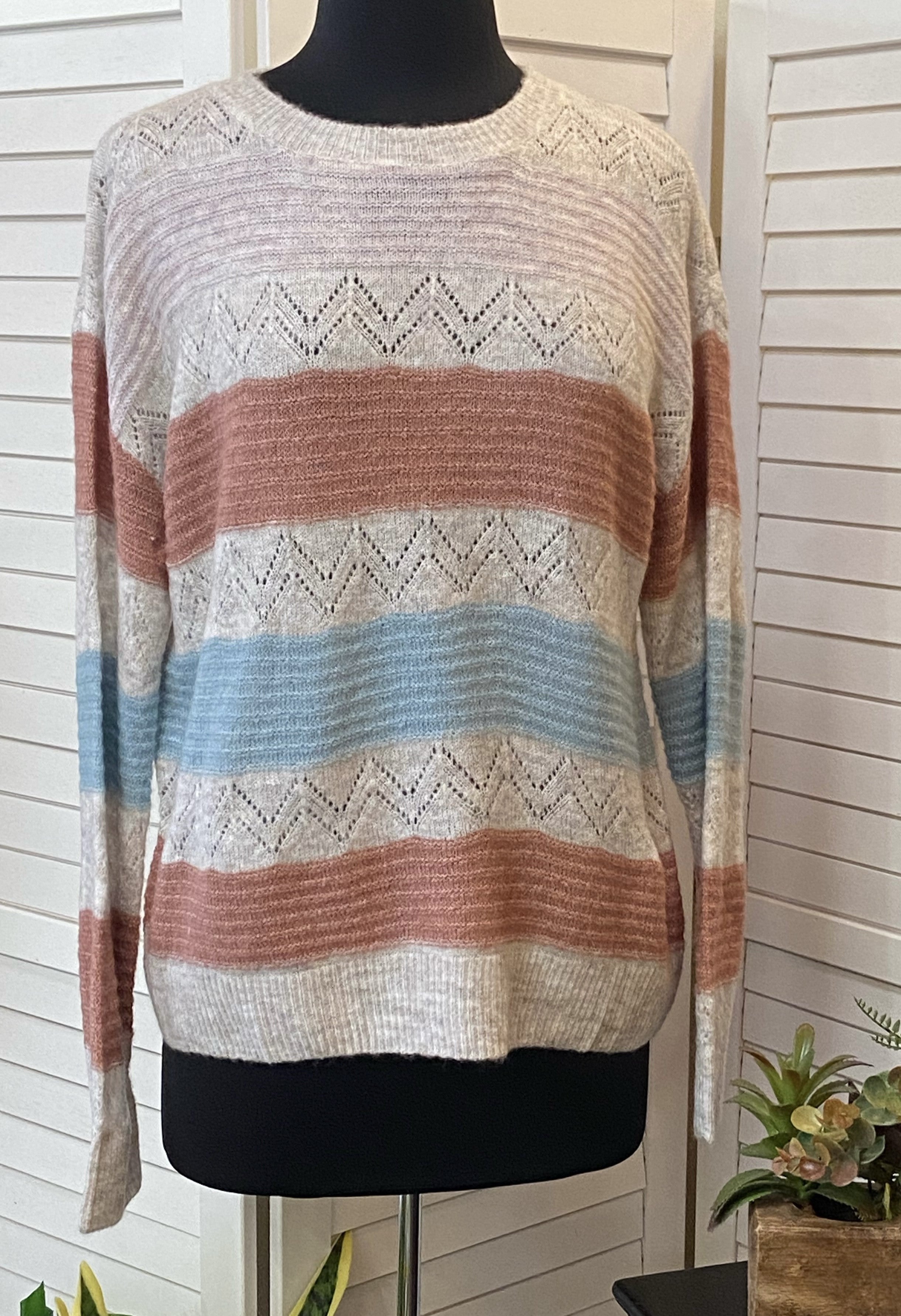 Multi-Colored Striped Sweater
