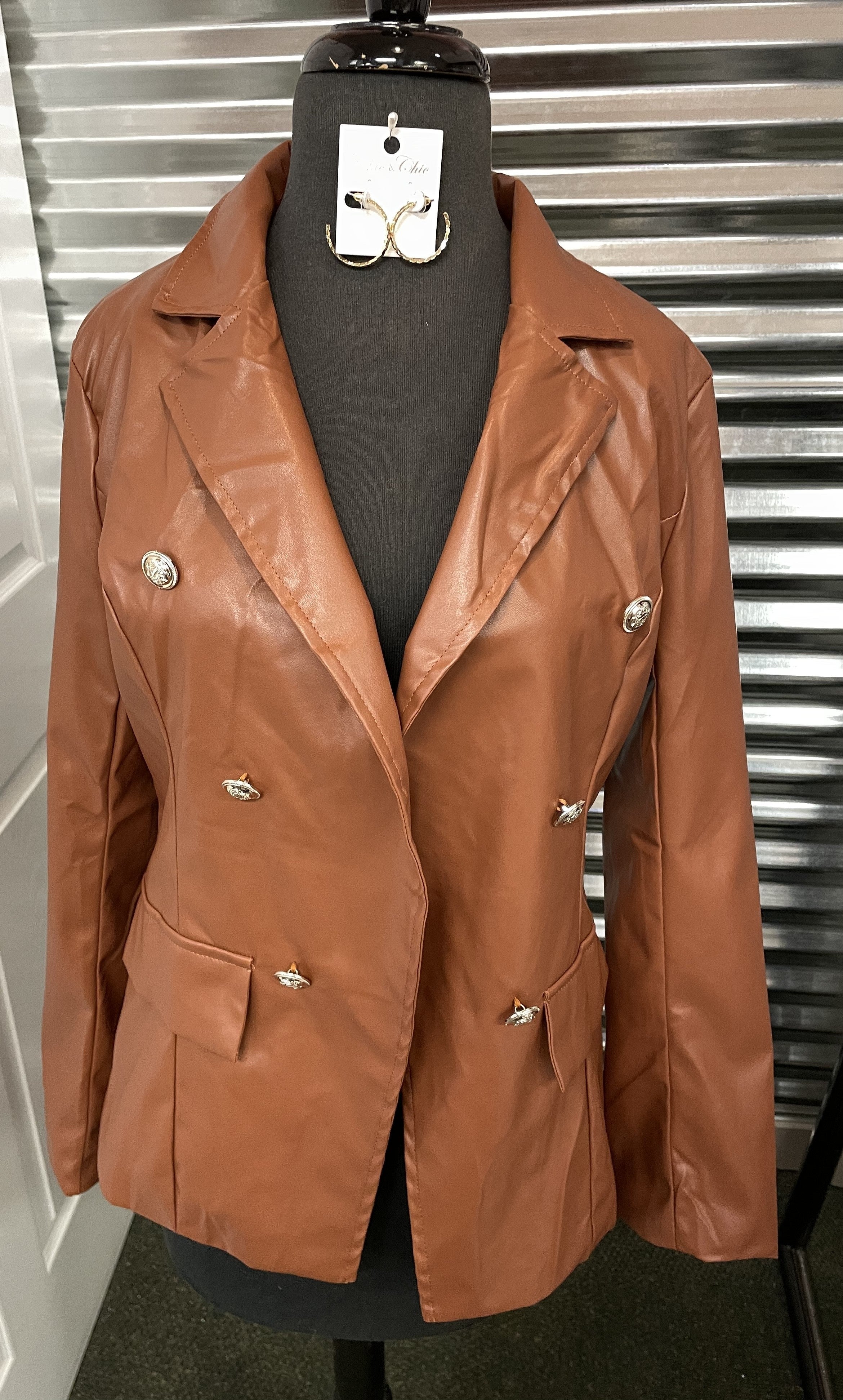 Double Breasted Blazer w/ Gold Buttons
