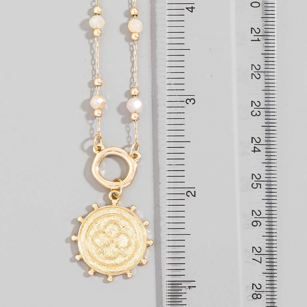 Clover Coin Pendant Necklace: GDMT1