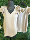 Ruffle Shoulder Top