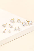 DeletedItem Rhinestone Stud Earrings Set: G