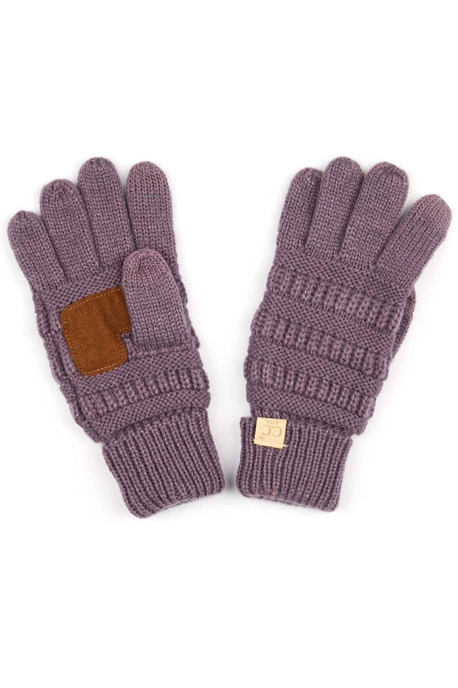 C.C Kids Knit Gloves: Beige