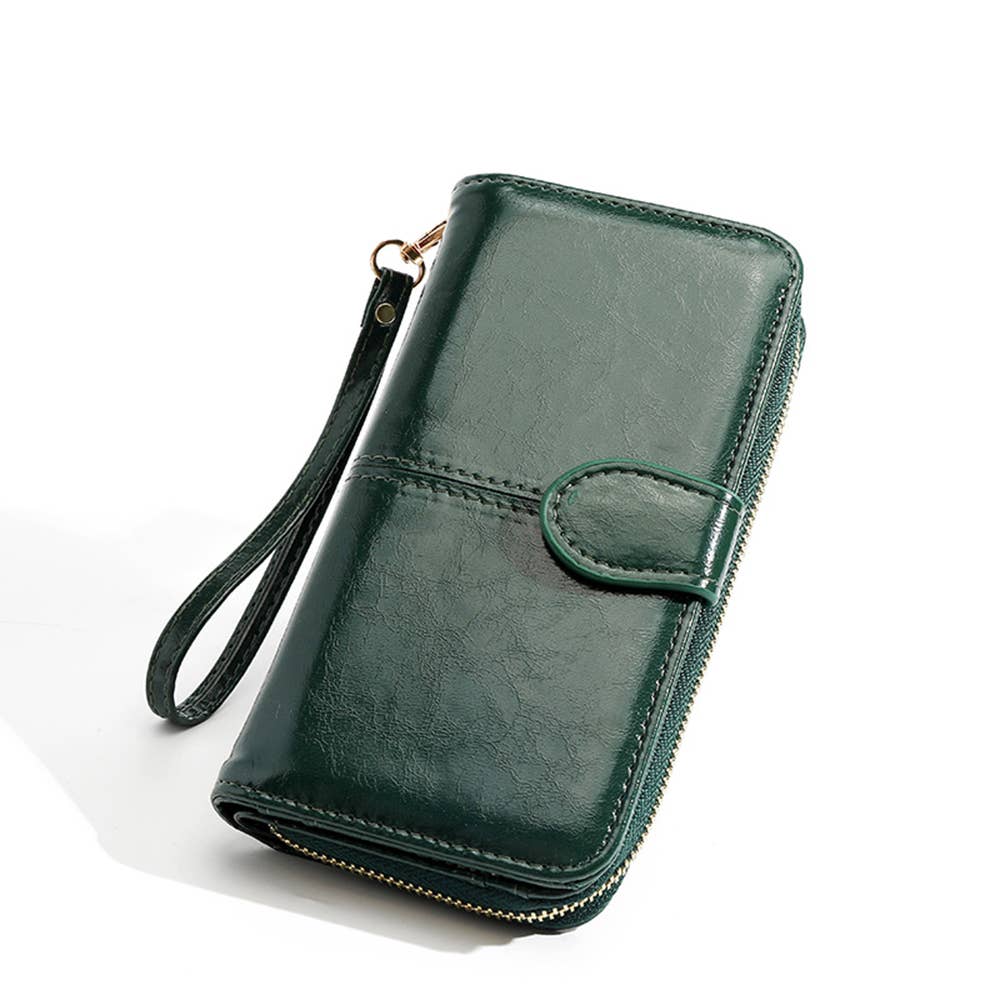 Fashion Zipper wallet: Green