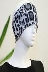 Gray cheetah bandana
