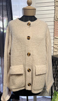 Oatmeal Button Down Sweater