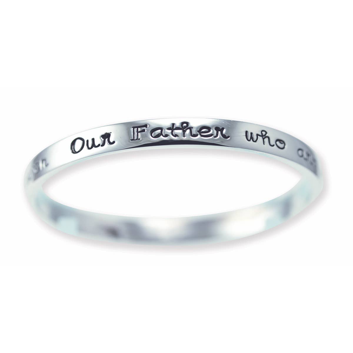 Silver Sentiments Message Bangles: Strength & Courage