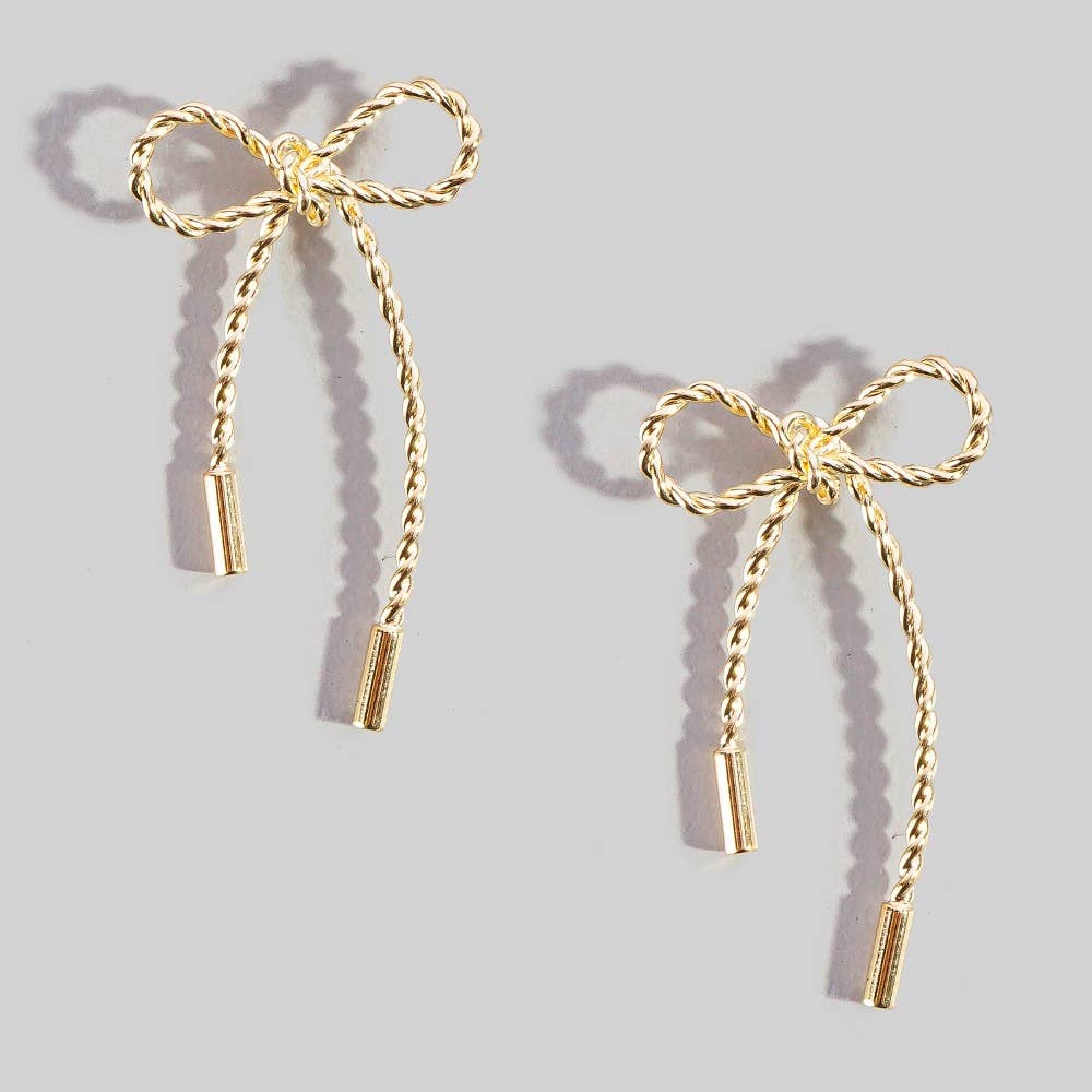 Twisted Bow Tie Earrings: G
